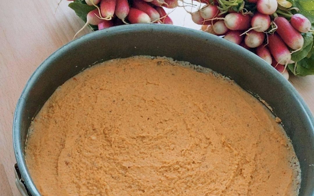 Crue Tarte Houmous Radis
