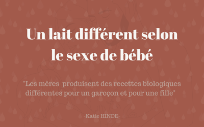 Un lait différent selon le sexe de bébé